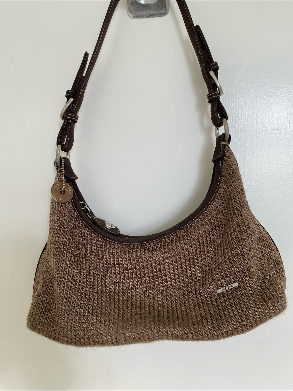 The Sak Brown Knit Hobo Shoulder Bag